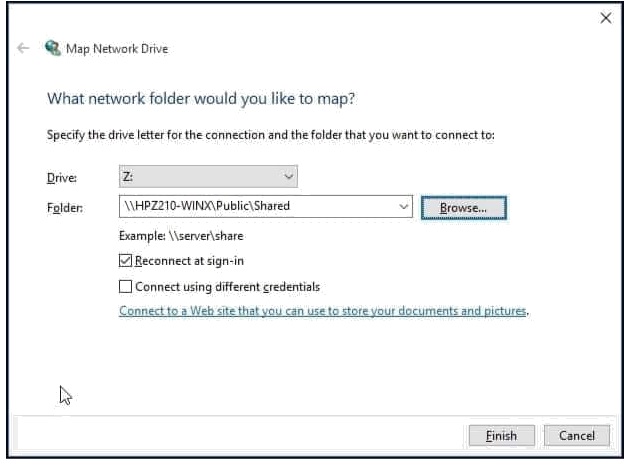 Map Network Drive