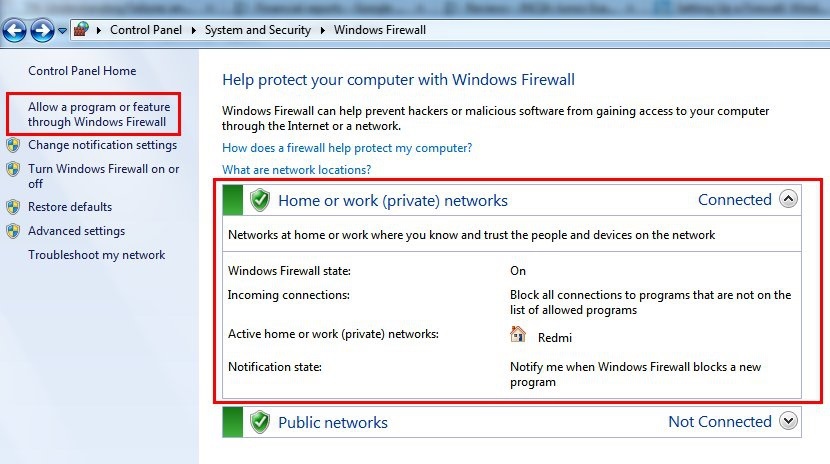 Windows Firewall Settings1