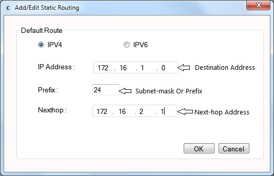 Instruction3 to Configuring static routes
