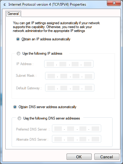 Configure IP address, subnet mask, default gateway statically on Windows client step 3