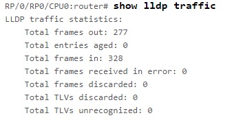show lldp traffic command output