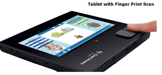 Tablet with Fingerprint scanner